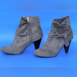 None West Gray Suede Ankle Boots